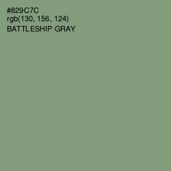 #829C7C - Battleship Gray Color Image